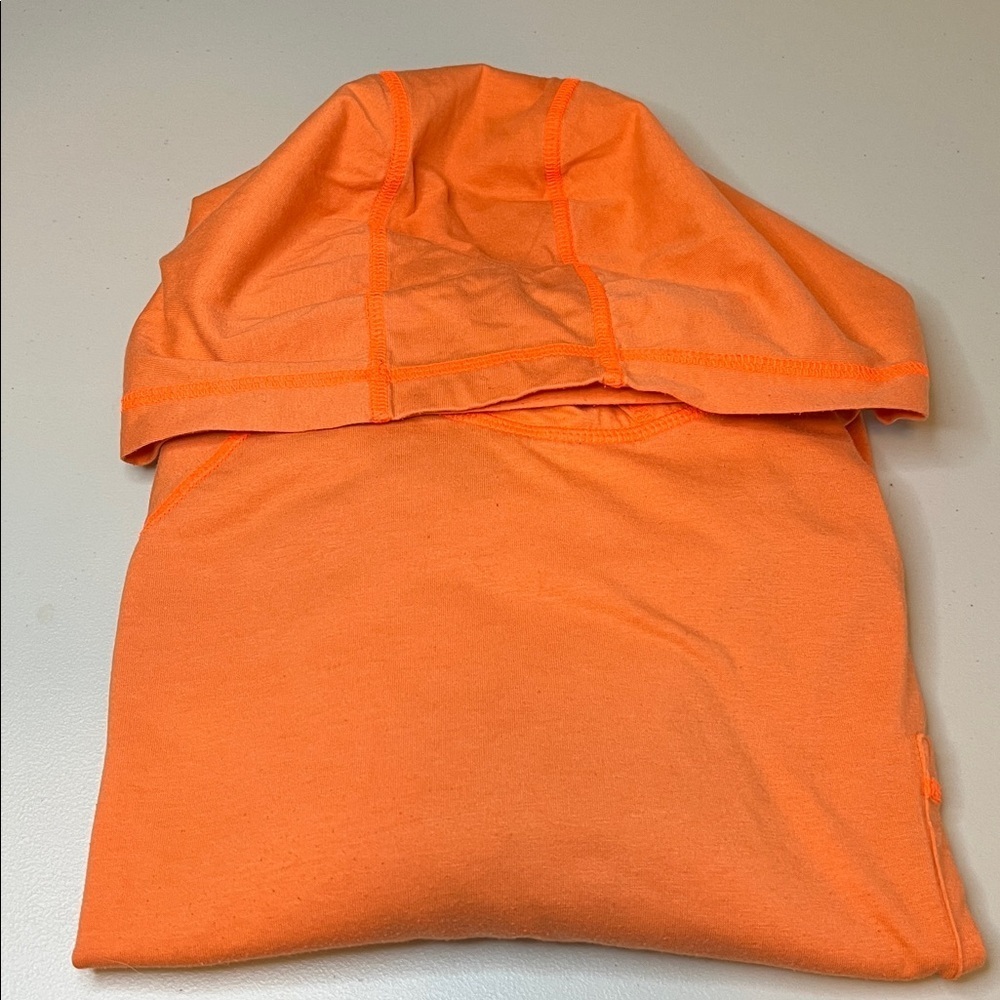 Dickies Performance Bright Orange Long Sleeve Hoodie TShirt Size 2XL